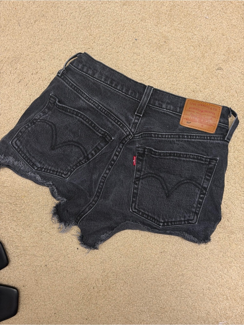 Ralph Lauren Black Cutoff Denim Shorts